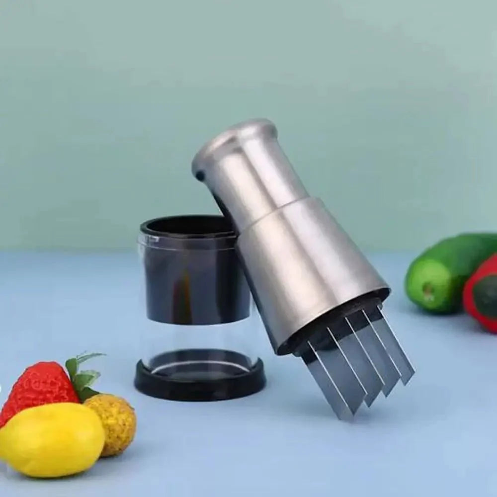 Garlic Presses, Garlic Squeezer, Stainless Steel Garlic Crusher with Integrated Grinder for Kitchen_02
