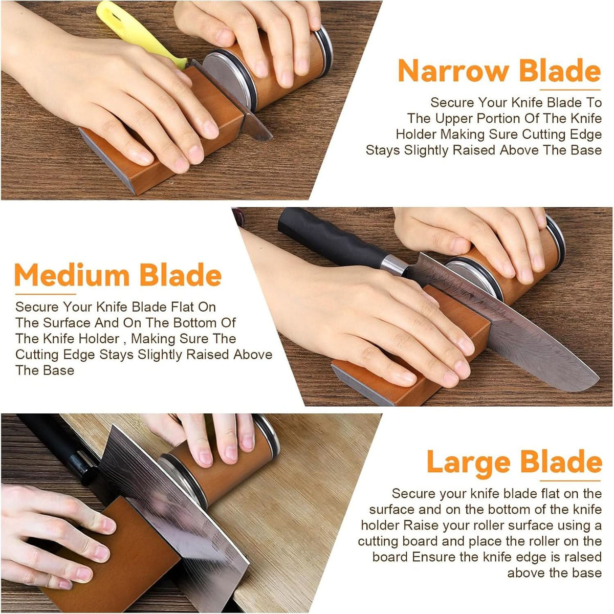 Rolling Knife Sharpener with Diamond Roller, Magnetic Angle Guide – image 6