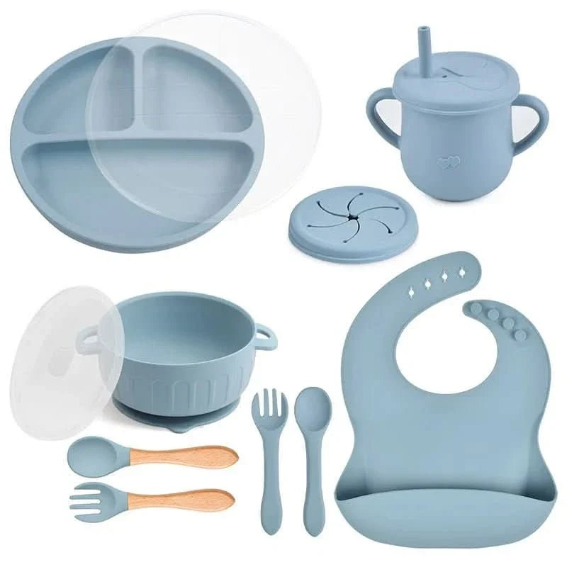 Baby Dinnerware Set, 10 Piece Silicone Weaning Set for Babies and Toddlers – image 6