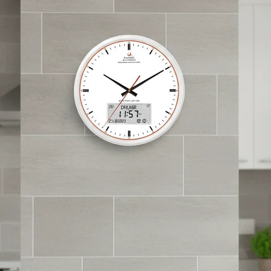Digital Analogue Clock, Islamic Prayer Clock for Home and Office