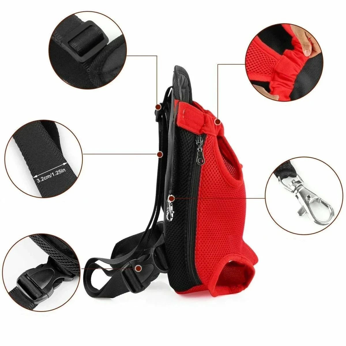 Cat Carrier Backpack, Dog Carrier Backpack for Small Dogs, Breathable Pet Carrier for Travel and Walks_07