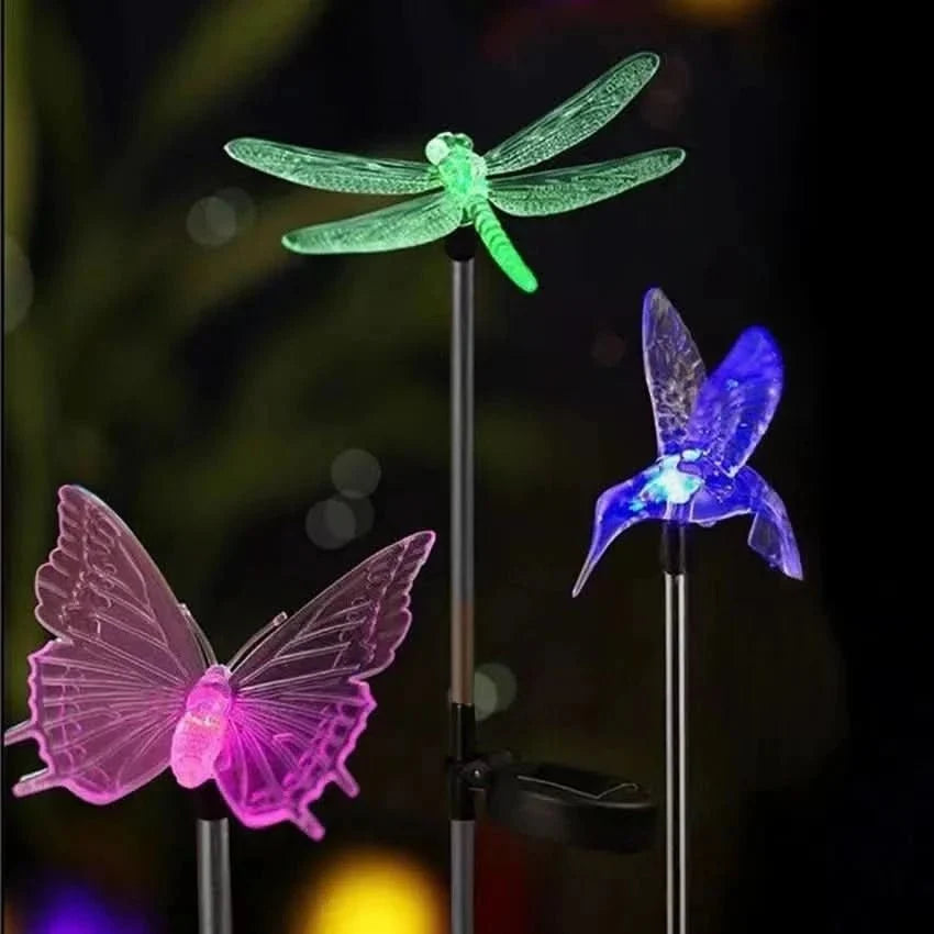 Solar Garden Lights, Butterfly Solar Light Stake, Outdoor Lighting for Paths and Lawns, Outdoor Solar Lamp IP44