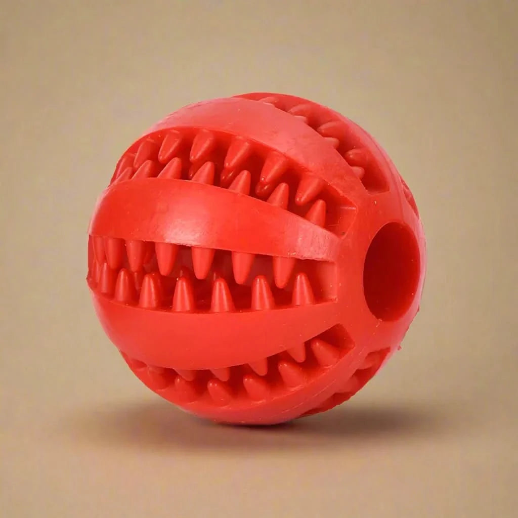 Dog Ball for Treats, Chew Ball for Dogs with Dental Grooves, Interactive Dog Toys for Puppies, Natural Rubber Puppy Toys_06