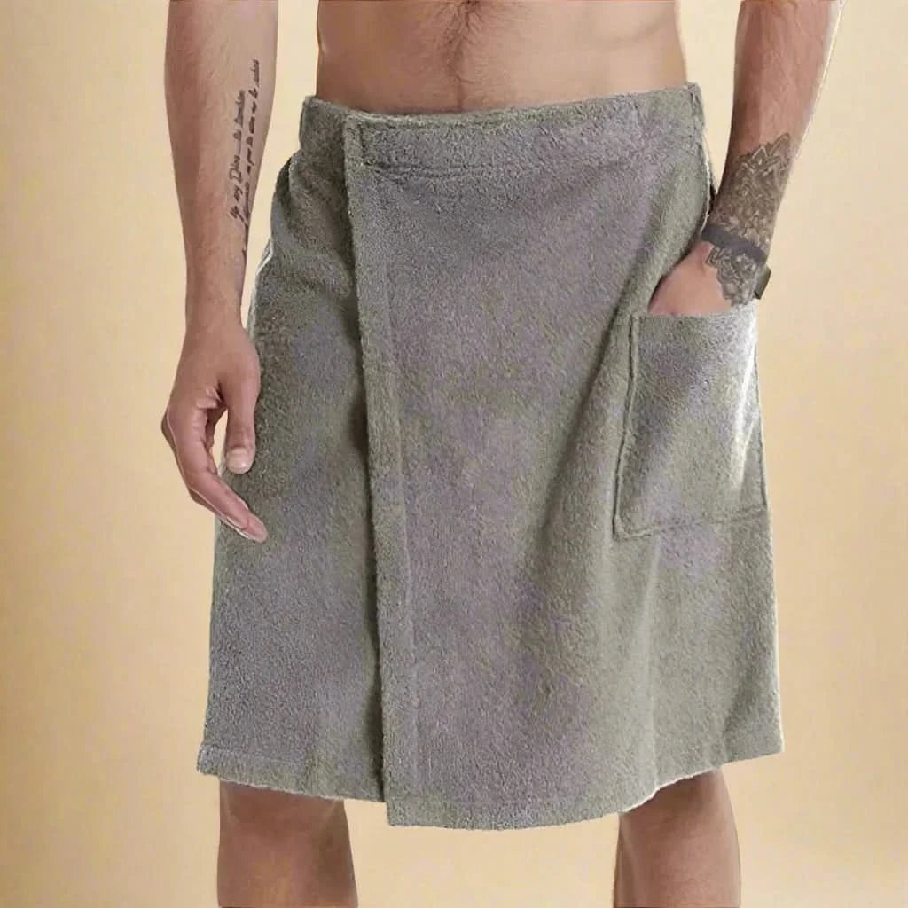 Bath Towel Wrap with Elastic Waistband and Pockets, Quick Dry Towel for Sauna and Swimming, Gym Towel in Coral Fleece_03