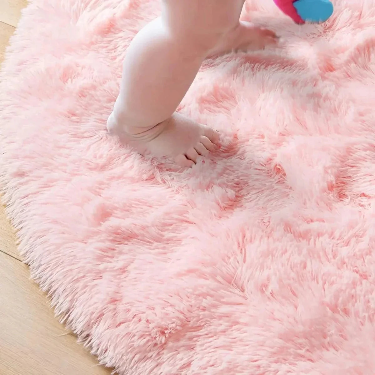 Round Living Room Rug, Shaggy Round Rugs with Non Slip Backing – image 10