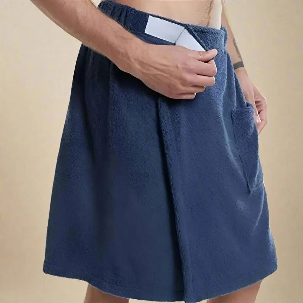 Bath Towel Wrap with Elastic Waistband and Pockets, Quick Dry Towel for Sauna and Swimming, Gym Towel in Coral Fleece_05