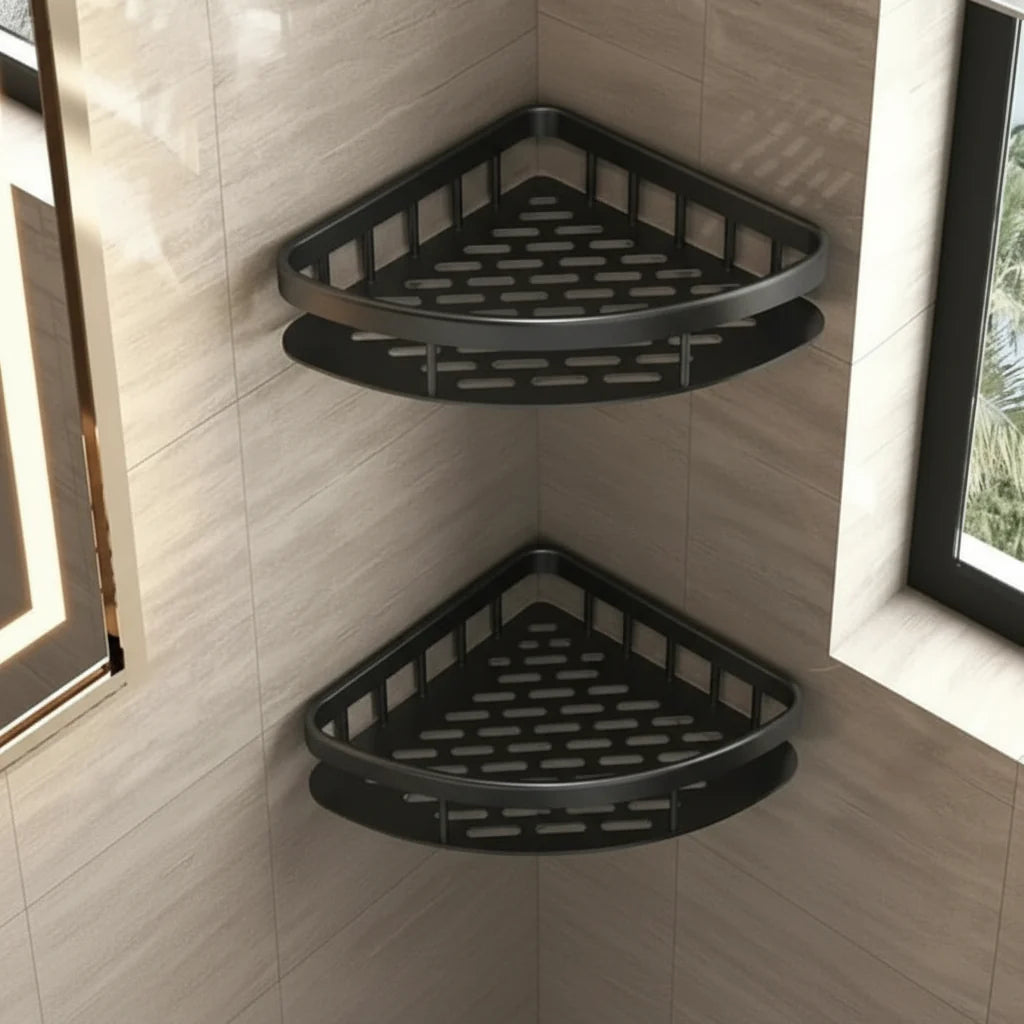Bathroom Wall Shelf, No Drill Bathroom Shelves, Self Adhesive Stainless Steel Shelf for Shampoo and Soap_19