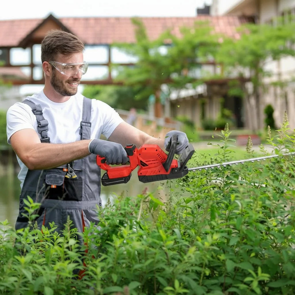 Cordless Hedge Trimmer 21V, Battery Hedge Cutter with 520 mm Blades, Electric Hedge Trimmer with Brushless Motor_02