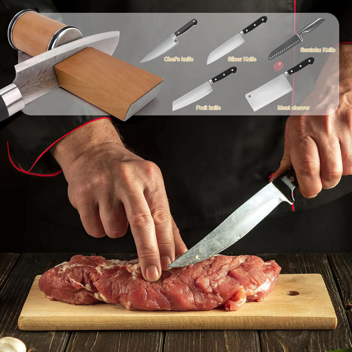 Rolling Knife Sharpener with Diamond Roller, Kitchen Knife Sharpener – image 9