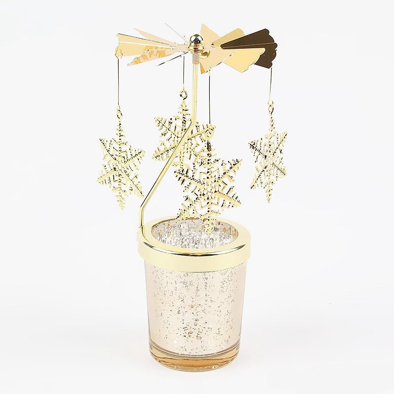 Candle Holders, Metal Christmas Candle Holder with Snowflake Design, Christmas Decorations, Festive Table Decor_07