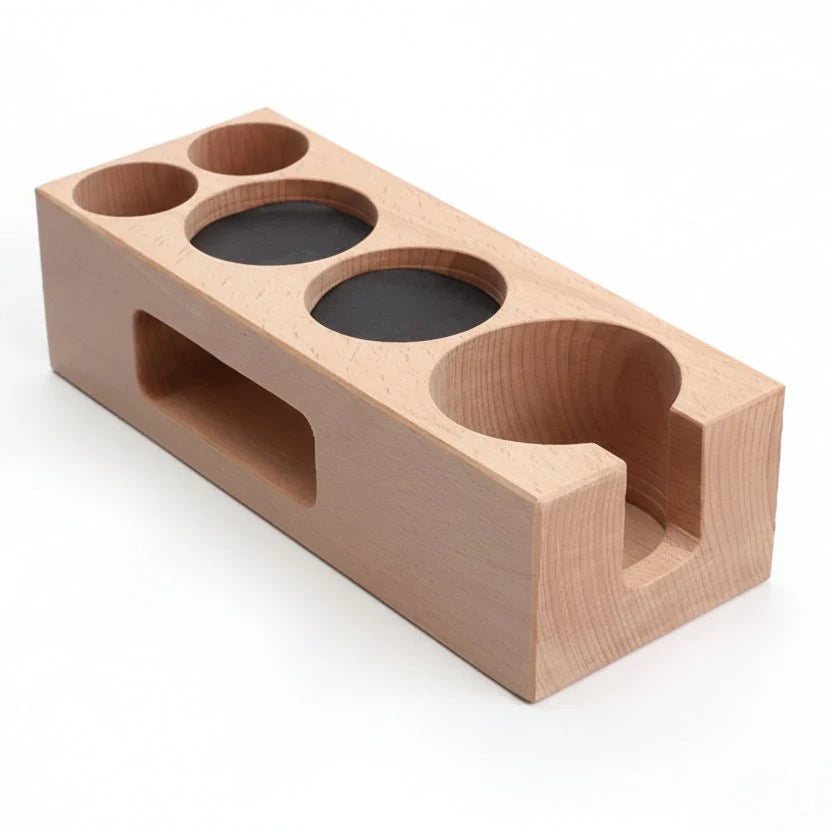 Portafilter Holder, Wooden Tamper Station for 51–53 mm and 58 mm Tampers, Coffee Station Organiser, Coffee Accessories_05