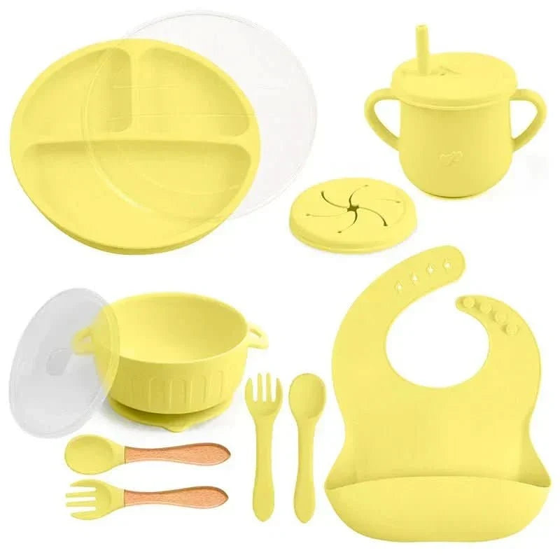 Baby Dinnerware Set, 10 Piece Silicone Weaning Set for Babies and Toddlers – image 8