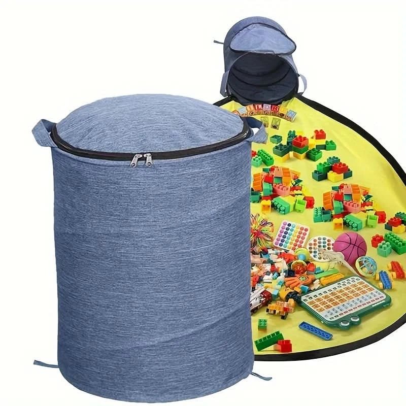Toy Storage Box with Removable Play Mat, 2 in 1 Toy Box with Large Play Mat – image 9