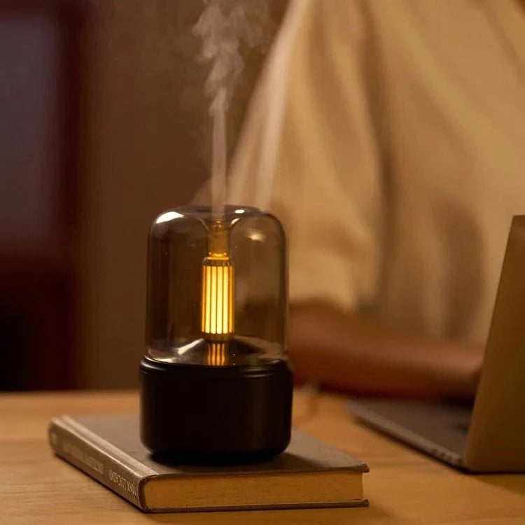 Aroma Diffuser with Flame Effect, Quiet Room Diffuser for Bedroom and Yoga – image 7