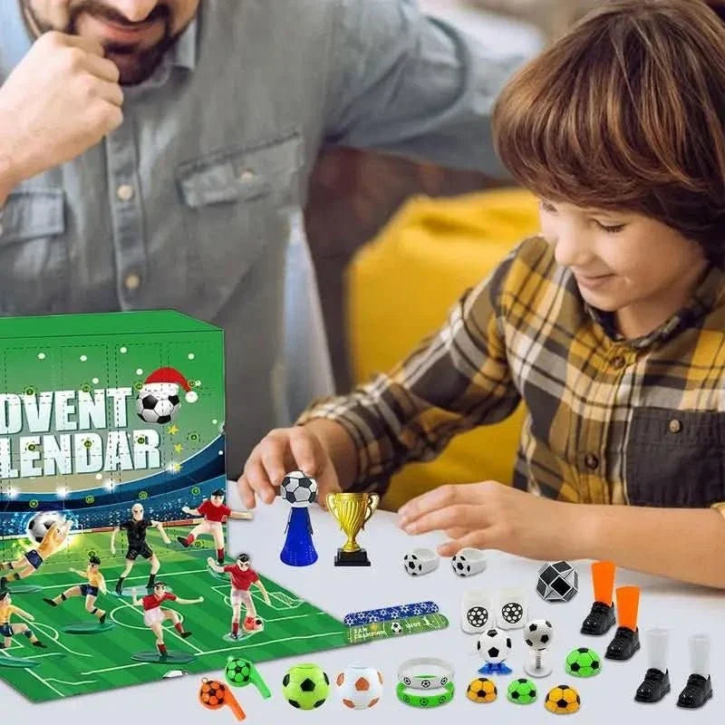 Football Advent Calendar, Kids Advent Calendar with 24 Surprises, Football Toys with DIY Stadium and Mini Figures_01