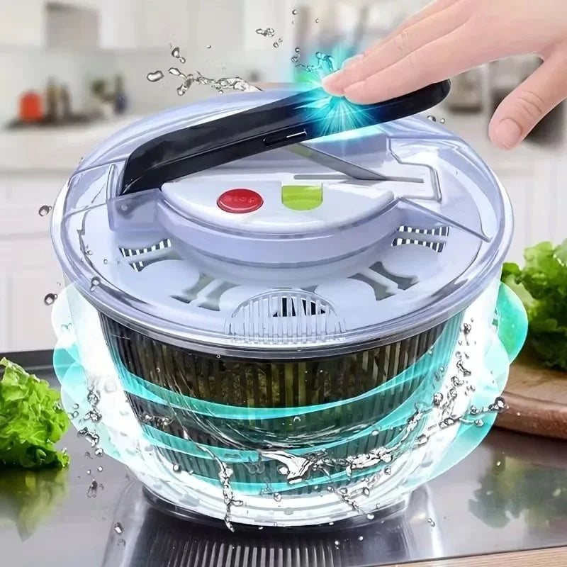 Electric Salad Spinner, Battery Powered Salad Spinner for Fruits and Vegetables, Lettuce Spinner, Salad Dryer_05