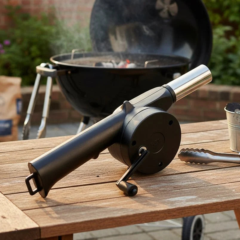 BBQ Hand Blower for Lighting Charcoal, Portable Fire Fan for Barbecue and Camping, Handheld Fire Blower, BBQ Accessories