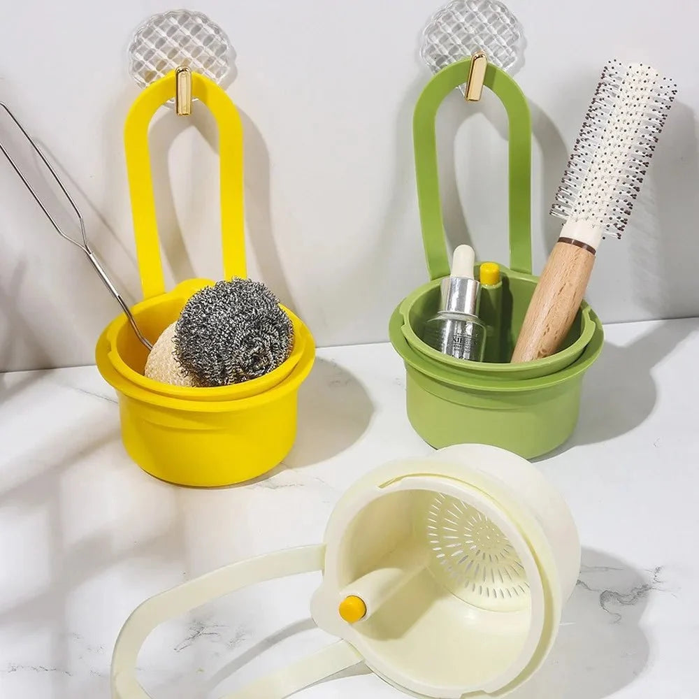 Hanging Sink Strainer Basket, Kitchen Sink Strainer with Removable Bottom – image 4