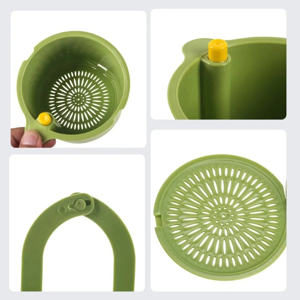 Hanging Sink Strainer Basket, Kitchen Sink Strainer with Removable Bottom – image 6