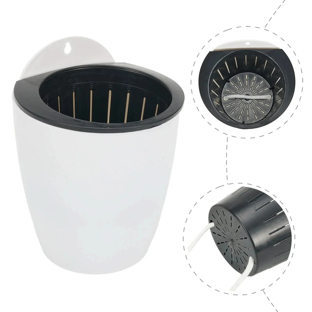 Self Watering Plant Pots, Wall Mounted Flower Pot with Bracket, Vertical Wall Planter for Indoor and Outdoor Plants_10