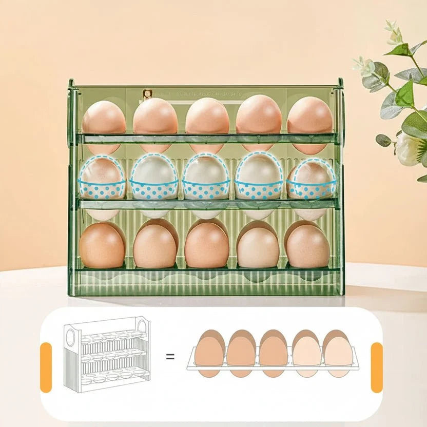 Egg Holder with Side Door, Fridge Organiser for Kitchen Storage – image 7