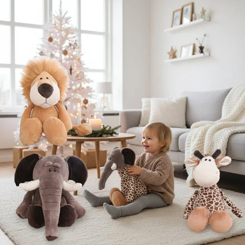Soft Toy Jungle Animals for Kids, Stuffed Animal Plushie