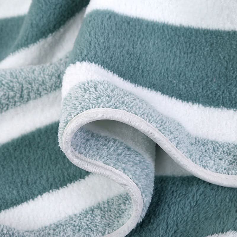 Bath Towel Set of 8, Quick Dry Striped Microfibre Towels with 2 Hand Towels and 4 Face Cloths_05