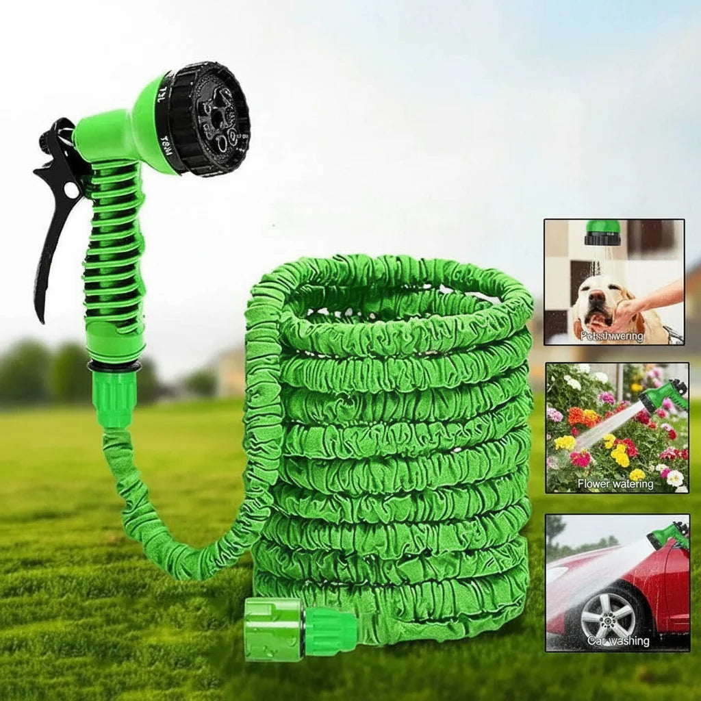 Expandable Hose Pipe with 7 Function Nozzle, Expanding Garden Hose – image 6