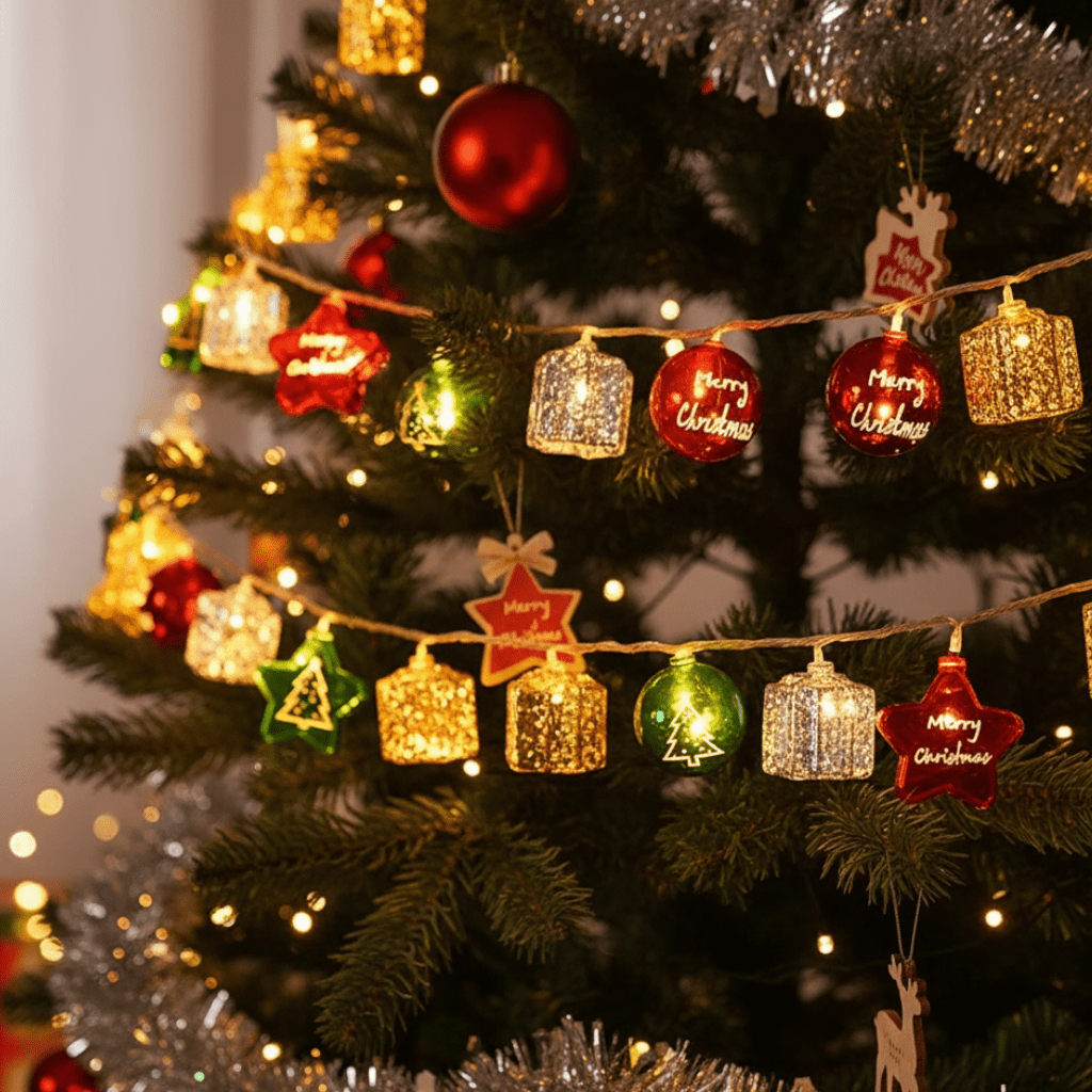 Christmas Lights Battery Operated, Warm White LED Fairy Lights with Star or Ball Design, Indoor Outdoor String Lights_01