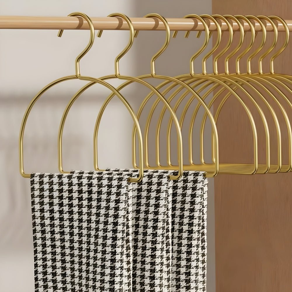 Scarf Hangers Set of 4, Space Saving Hangers for Wardrobe Storage, Curved Non Slip Wardrobe Organiser_00