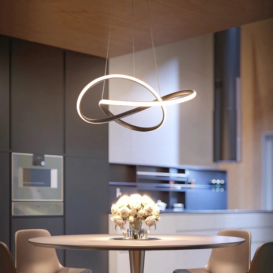 LED Ceiling Light Dimmable with Remote Control, Modern Hanging Light Fitting