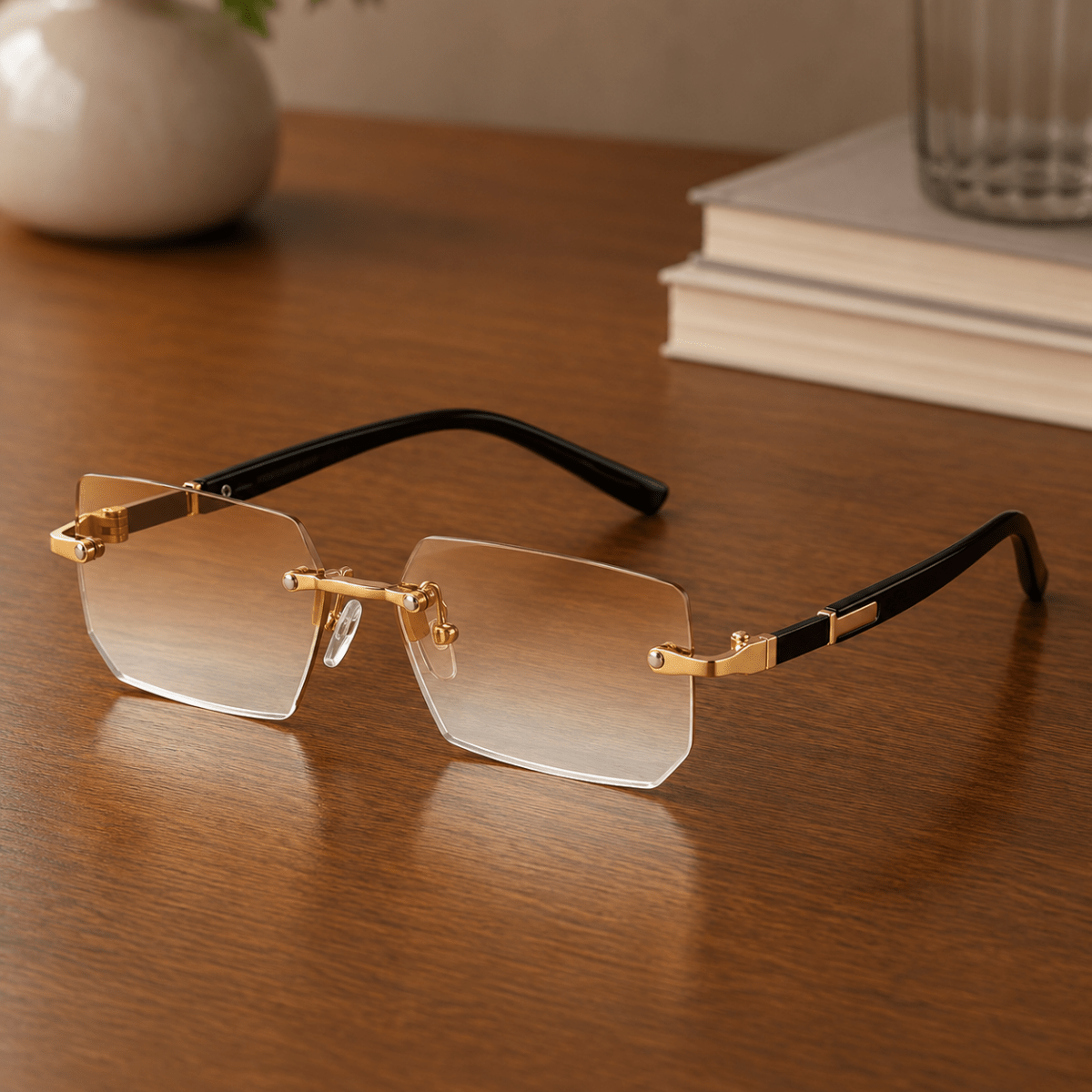 Rectangular Sunglasses UV400, Rimless Sunglasses for Driving and Travel, Frameless Glasses with UV Protection_14