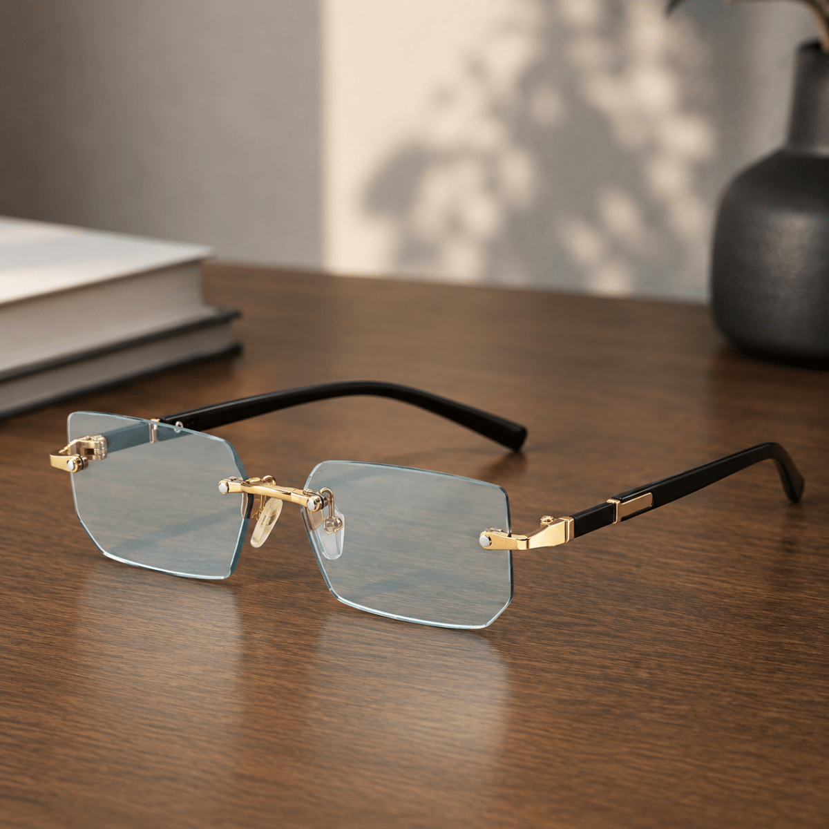 Rectangular Sunglasses UV400, Rimless Sunglasses for Driving and Travel, Frameless Glasses with UV Protection_17