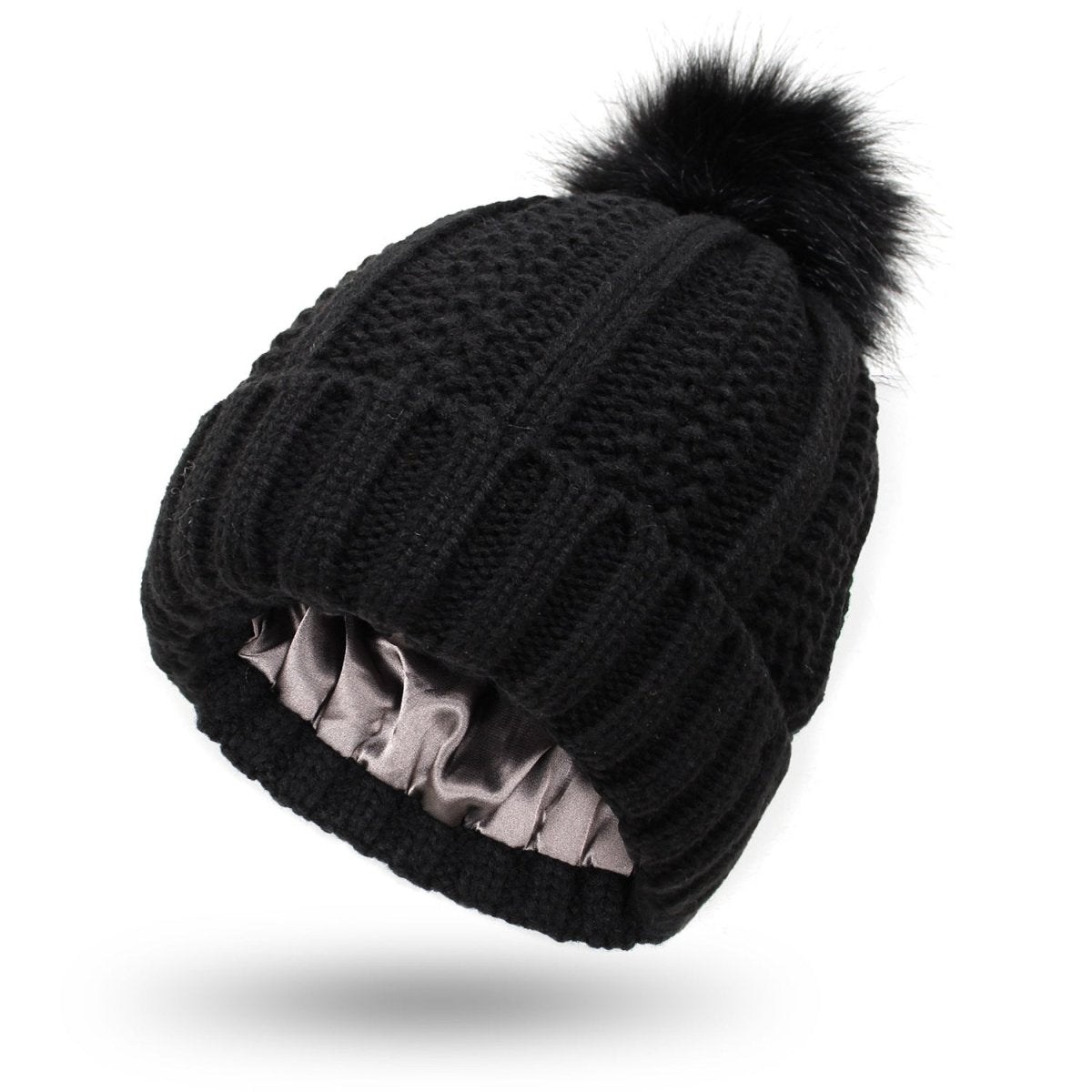 Beanie Hats with Silk Lining, Silk Lined Beanie for Hair Protection – image 5