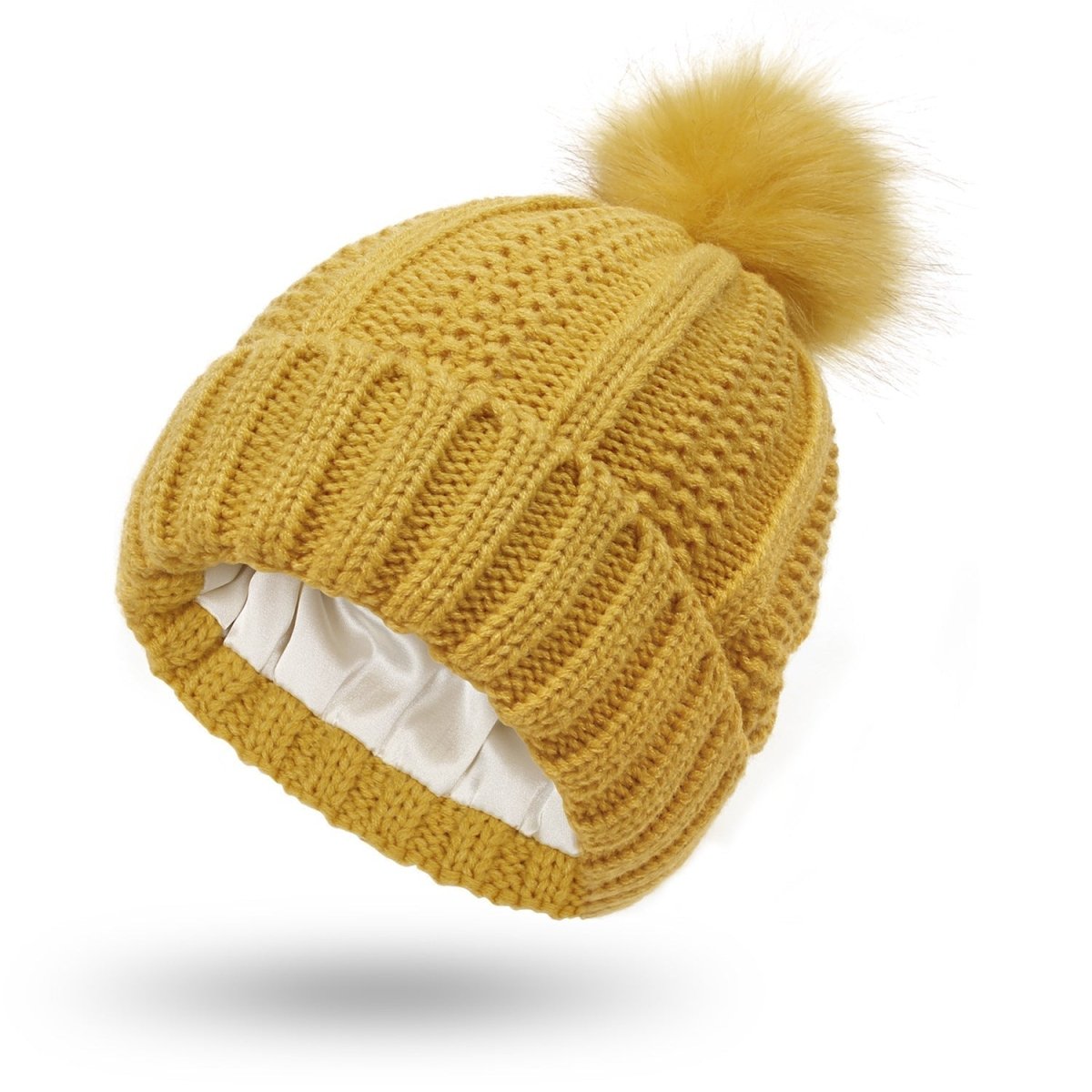 Beanie Hats with Silk Lining, Silk Lined Beanie for Hair Protection – image 9