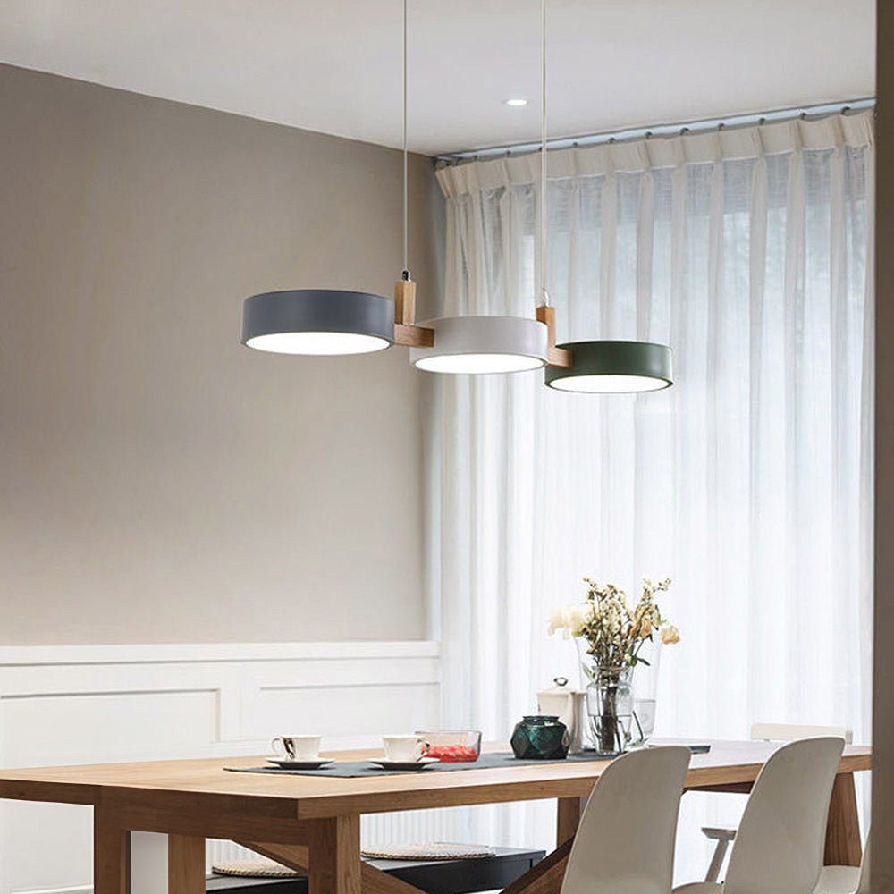 LED Ceiling Light Pendant, Scandinavian Pendant Light in Wood and Iron, Kitchen Pendant Lights for Dining Table_04
