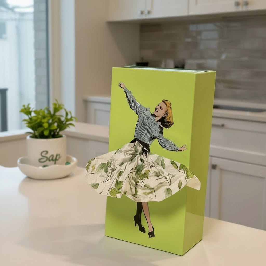 Tissue Box Holder Flying Skirt, Bathroom Accessories, Home Decor and Desk Accessories, Funny Gift