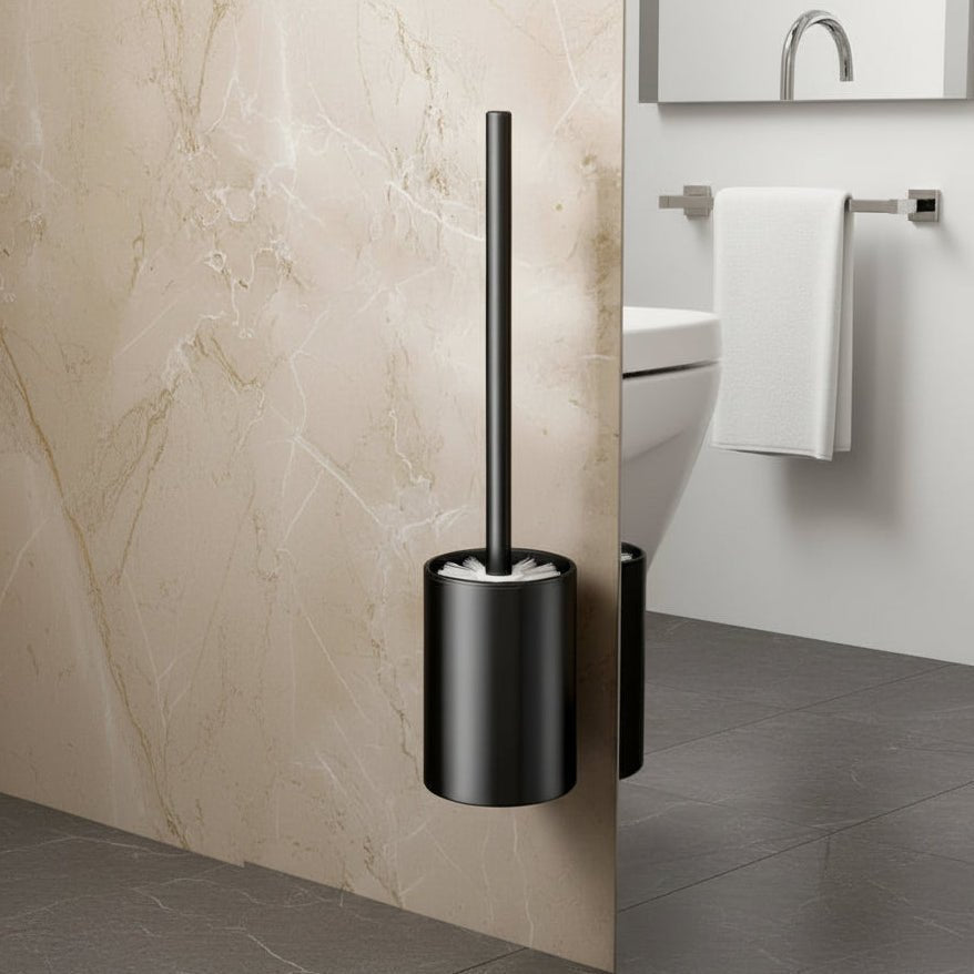 Toilet Brush and Holder, Wall Mounted Toilet Brush Holder No Drill, Aluminium Loo Brush Set, Bathroom Accessories_00
