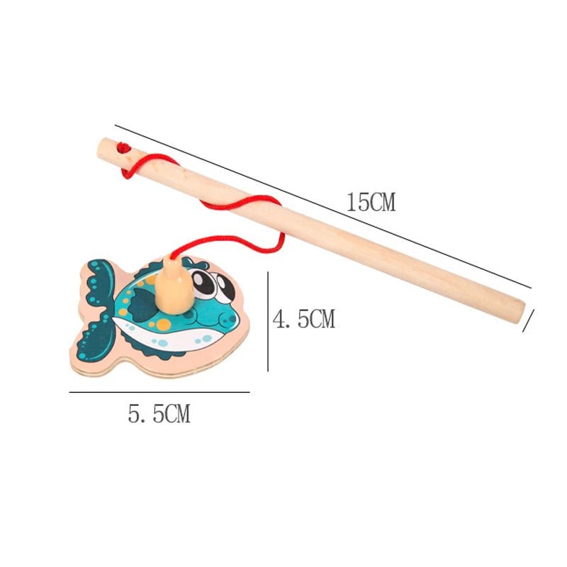 Magnetic Fishing Game with Rods, Montessori Wooden Toys – image 4