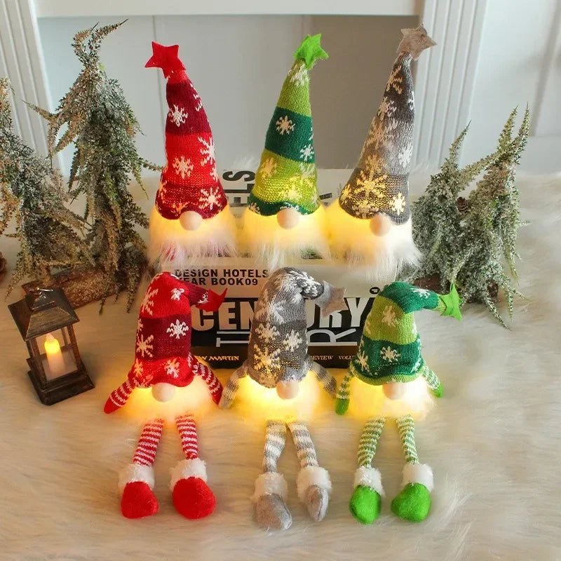 Christmas Gonks with Warm White LED, Christmas Gnomes Plush Battery Operated – image 5