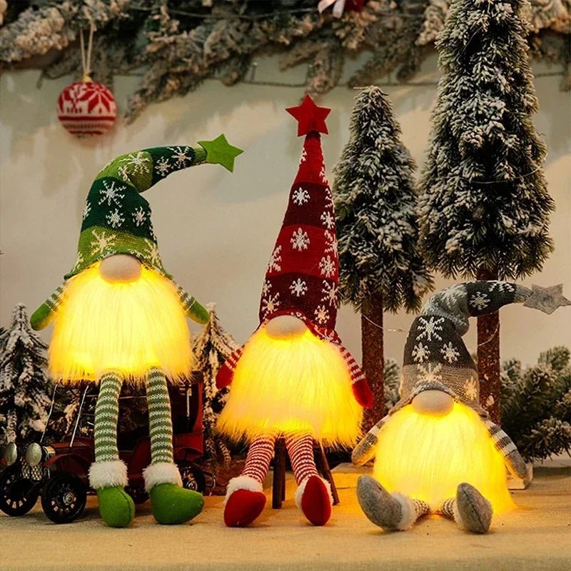 Christmas Gonks with Warm White LED, Light Up Christmas Decorations – image 6