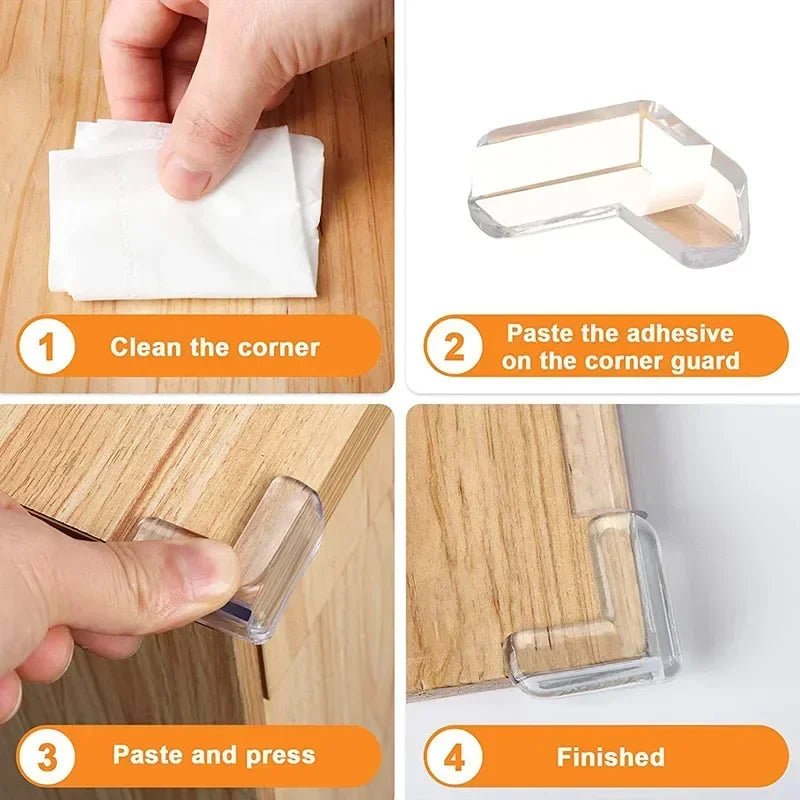 Corner Protectors for Furniture, Transparent Table Corner Protectors, Self Adhesive Edge Protector for Child Safe Home_05
