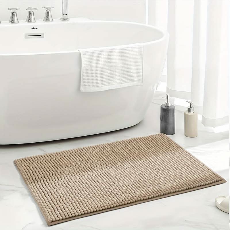 Non Slip Bath Mat, Chenille Bathroom Mat, Absorbent Bathroom Rug, Machine Washable Bath Rug with Microfibre Pile_05