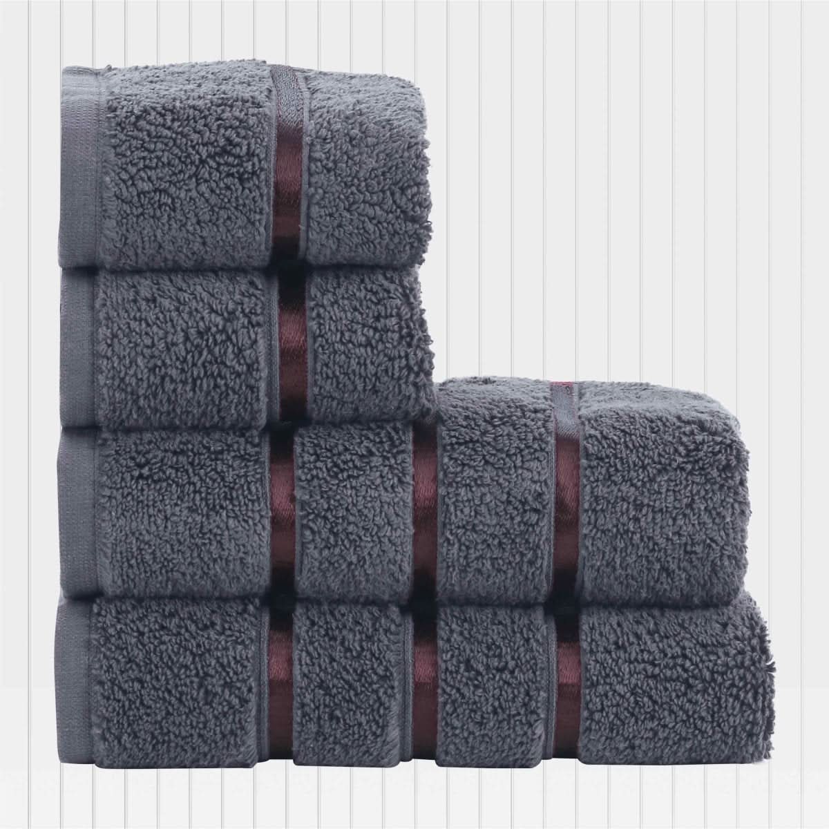 Bathroom Towels, 100% Cotton Hand Towels 50 x 90 cm, Face Towel Set of 4 with Fabric Bag_17