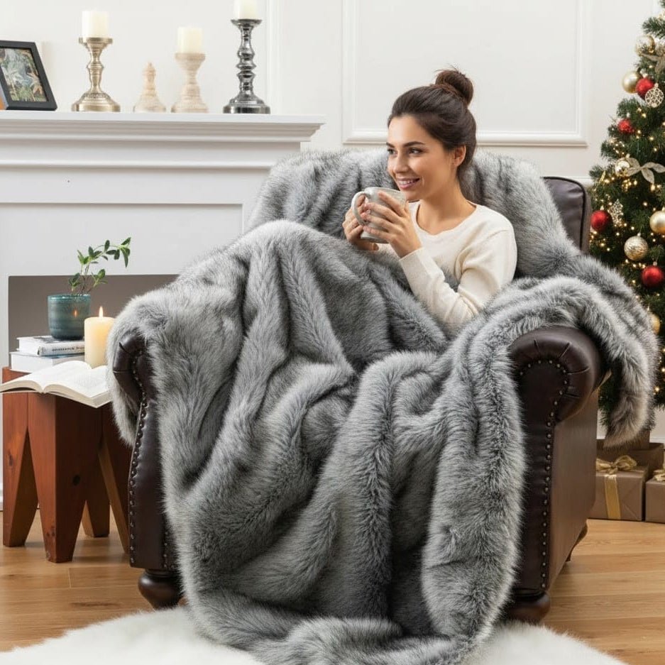 Throw Blanket 135 x 200 cm, Sofa Throws for Settee, Large Couch Throw, Soft Bed Throw, Warm Sofa Blanket_05