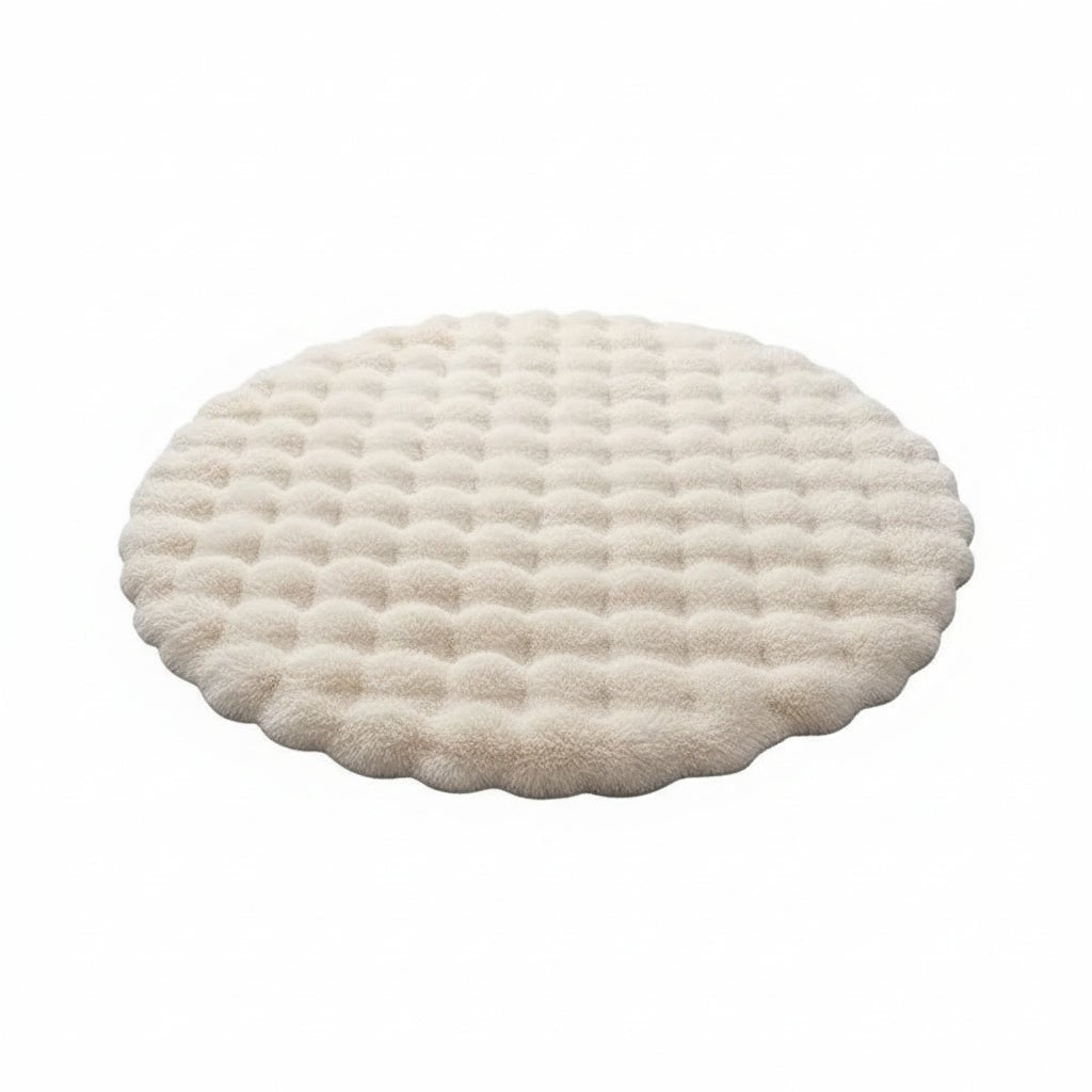 Round Washable Rug, Fluffy Round Rug for Bedroom and Nursery, Scandinavian Rug for Living Room_06