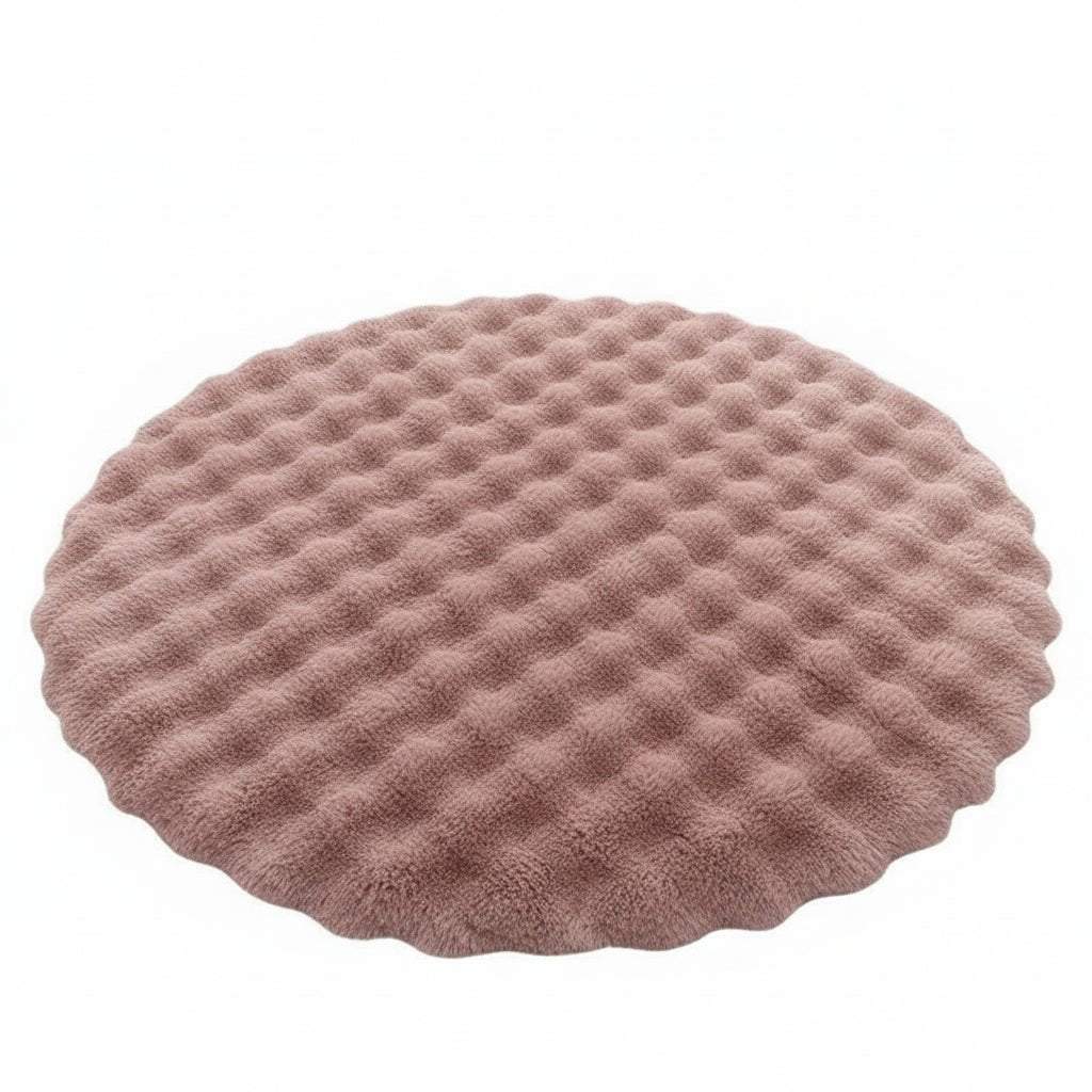 Round Washable Rug, Fluffy Round Rug for Bedroom and Nursery, Scandinavian Rug for Living Room_09