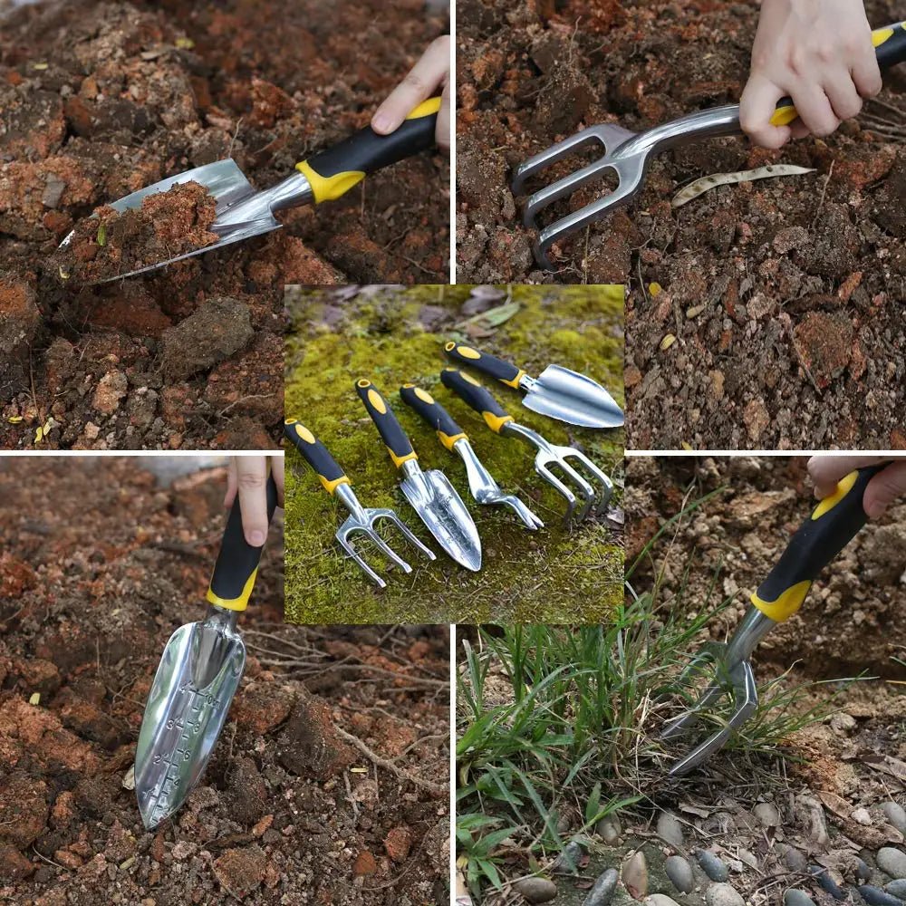 Garden Tool Set with Garden Gloves, Stainless Steel Gardening Tools