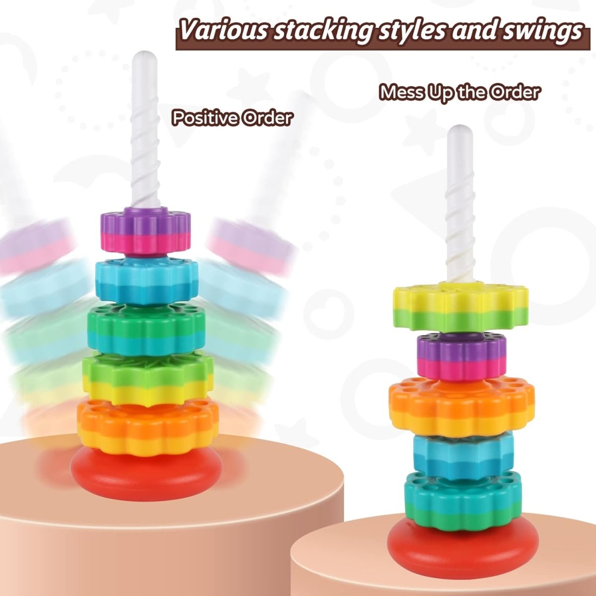 Rainbow Stacking Toddler Toys – image 8