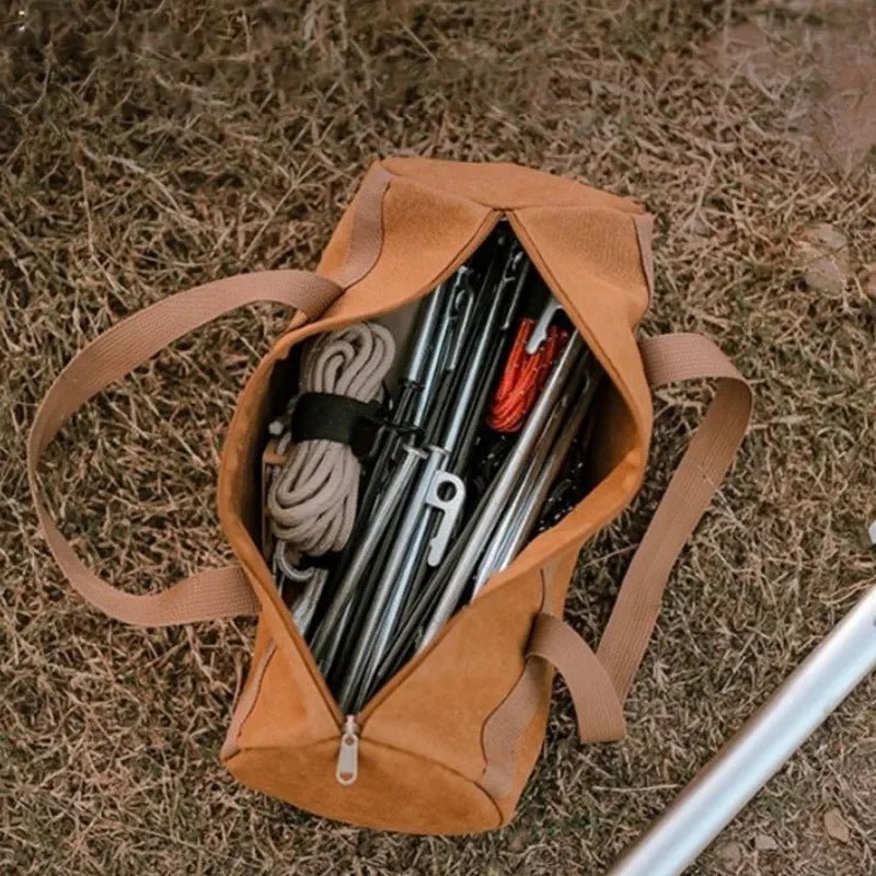 Tent Peg Bag, Camping Carry Bag with Handles for Tent Pegs and Tools